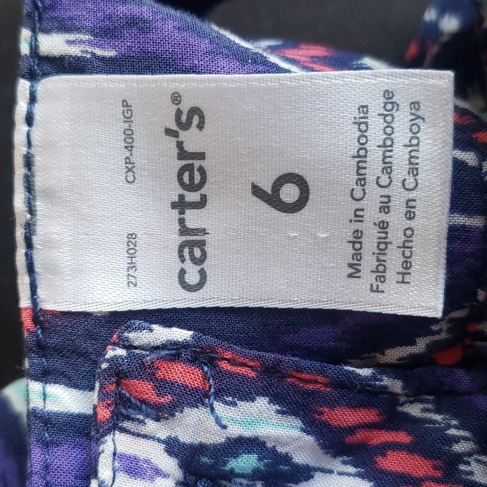 Carter's girl's sleeveless shirt size 6 🍬 - Picture 4 of 5